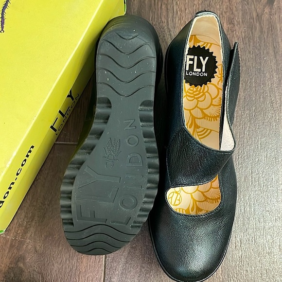 LONDON FLY Mousse Black platform Velcro Shoes - Picture 3 of 6